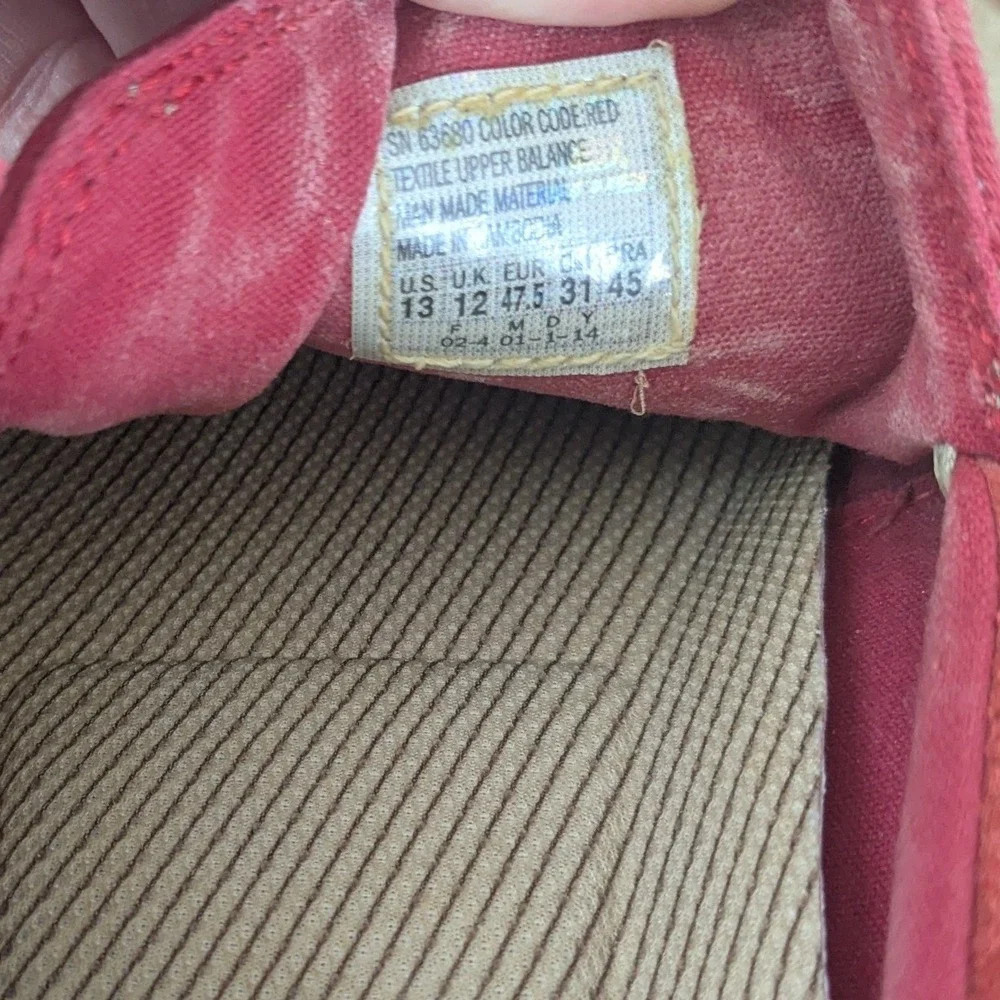 Skechers Relaxed Fit Mens Red Canvas Memory Foam Slip On Loafers 63680 Size‎ 13